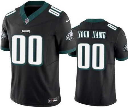 Women's Philadelphia Eagles Customized Limited Black FUSE Vapor Jersey