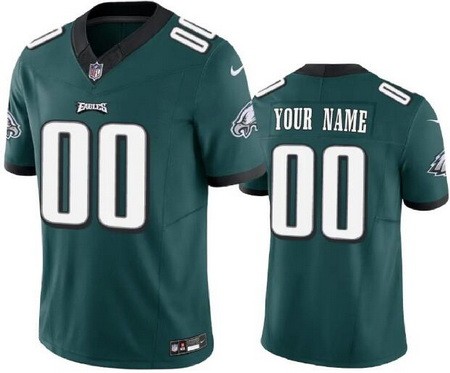 Women's Philadelphia Eagles Customized Limited Green FUSE Vapor Jersey