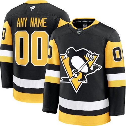 Women's Pittsburgh Penguins Customized Black Fanatics Authentic Jersey