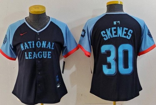 Women's Pittsburgh Pirates #30 Paul Skenes Navy 2024 All Star Limited Jersey