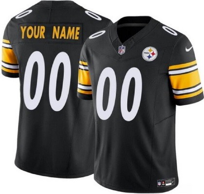 Women's Pittsburgh Steelers Customized Limited Black FUSE Vapor Jersey