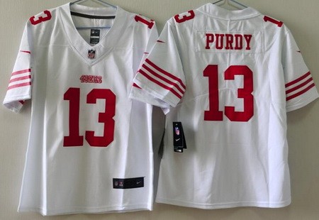 Women's San Francisco 49ers #13 Brock Purdy Limited White Vapor Jersey