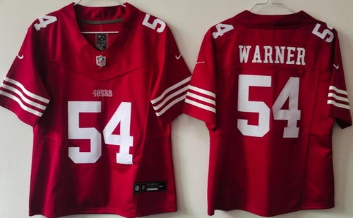 Women's San Francisco 49ers #54 Fred Warner Limited Red FUSE Vapor Jersey