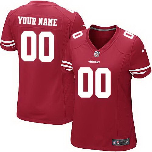 Women's San Francisco 49ers Customized Game Red Jersey