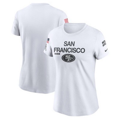 Women's San Francisco 49ers White 2024 Salute To Service Legend Performance T Shirt