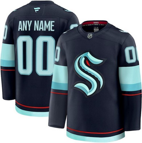 Women's Seattle Kraken Customized Navy Fanatics Authentic Jersey
