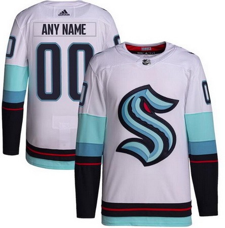 Women's Seattle Kraken Customized White Authentic Jersey