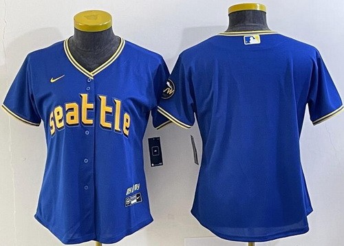 Women's Seattle Mariners Blank Blue 2023 City Cool Base Jersey