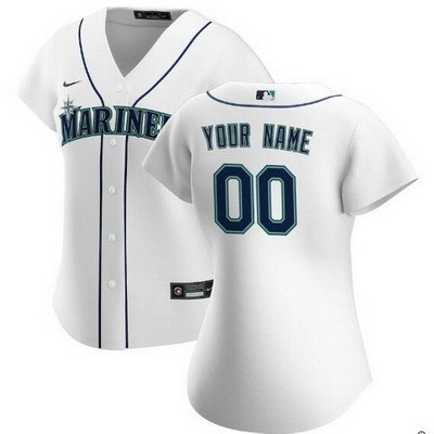 Women's Seattle Mariners Customized White 2020 Cool Base Jersey