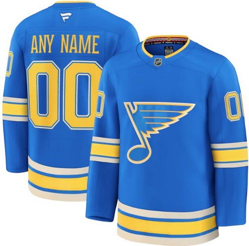 Women's St Louis Blues Customized Light Blue Fanatics Authentic Jersey