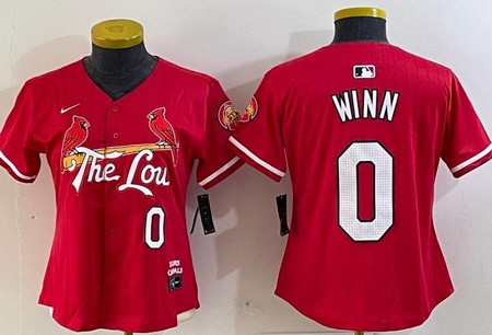 Women's St Louis Cardinals #0 Masyn Winn Red 2024 City Connect Limited Jersey