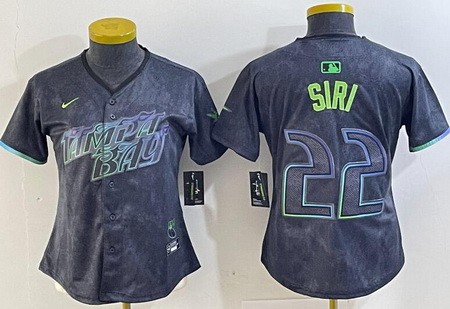 Women's Tampa Bay Rays #22 Jose Siri Charcoal 2024 City Connect Limited Jersey