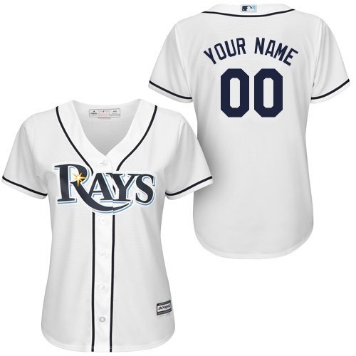 Women's Tampa Bay Rays Customized White Cool Base Jersey