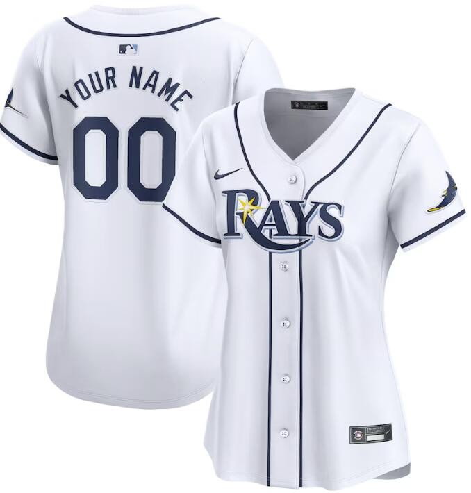 Women's Tampa Bay Rays Customized White Limited Jersey
