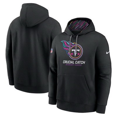 Women's Tennessee Titans Black 2024 Crucial Catch Club Pullover Hoodie