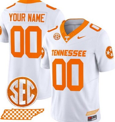 Women's Tennessee Volunteers Custom Limited White Fashion FUSE College Football Jersey
