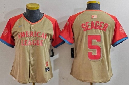 Women's Texas Rangers #5 Corey Seager Gray 2024 All Star Limited Jersey