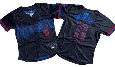 Women's Toronto Blue Jays #11 Bo Bichette Black 2024 City Connect Limited Jersey