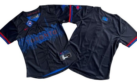 Women's Toronto Blue Jays Blank Black 2024 City Connect Limited Jersey