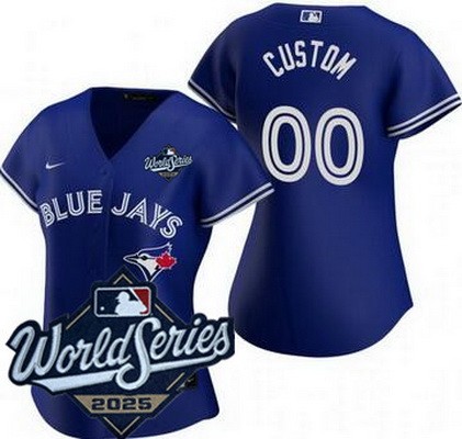 Women's Toronto Blue Jays Custom Royal 2025 World Series Cool Base Jersey