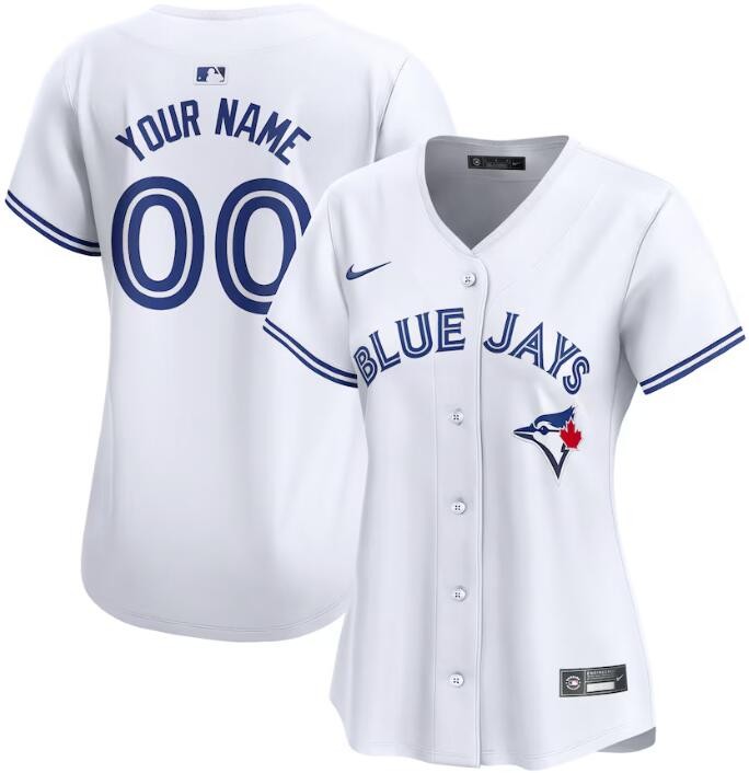 Women's Toronto Blue Jays Customized White Limited Jersey