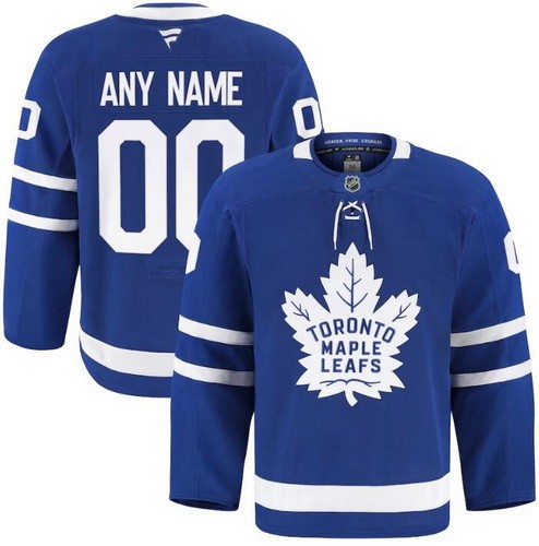Women's Toronto Maple Leafs Customized Blue Fanatics Authentic Jersey
