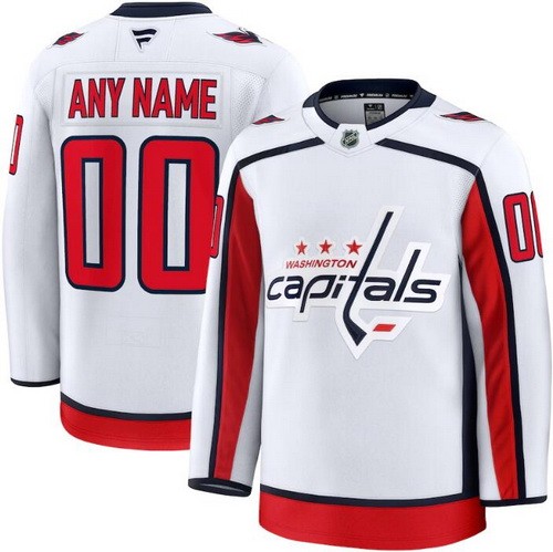Women's Washington Capitals Customized White Fanatics Authentic Jersey