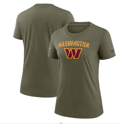 Women's Washington Commanders Olive 2022 Salute To Service Legend T Shirt