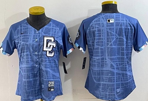 Women's Washington Nationals Blank Blue 2025 City Connect Limited Jersey