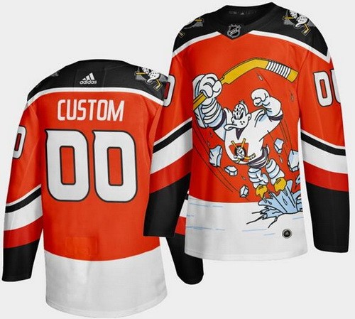 Youth Anaheim Ducks Customized Orange 2021 Reverse Retro Authentic Jersey
