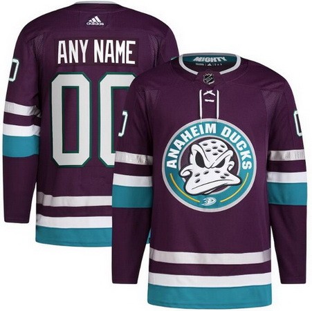 Youth Anaheim Ducks Customized Purple Alternate 30th Anniversary Authentic Jersey