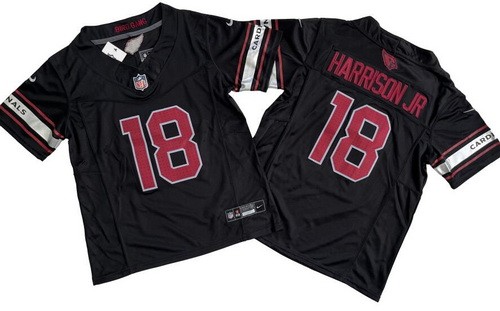 Youth Arizona Cardinals #18 Marvin Harrison Jr Limited Black FUSE Vapor Jersey