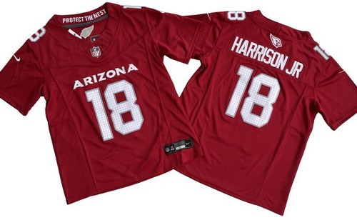 Youth Arizona Cardinals #18 Marvin Harrison Jr Limited Red FUSE Vapor Jersey