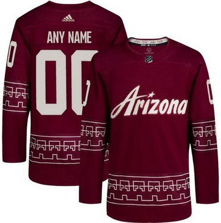 Youth Arizona Coyotes Customized Garnet Alternate Authentic Jersey