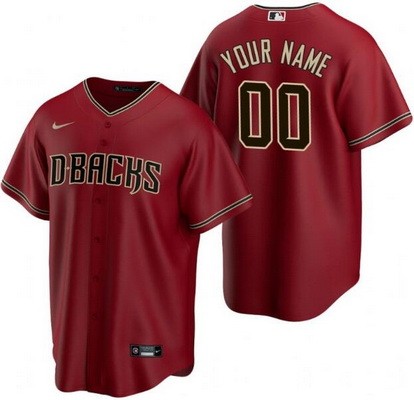 Youth Arizona Diamondbacks Customized Red Nike Cool Base Jersey