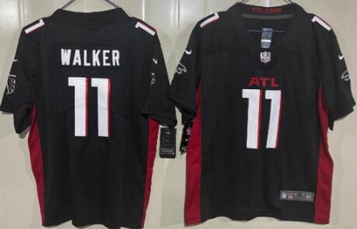 Youth Atlanta Falcons #11 Jalon Walker Black Vapor Jersey