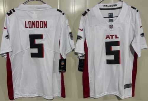 Youth Atlanta Falcons #5 Drake London White Vapor Jersey