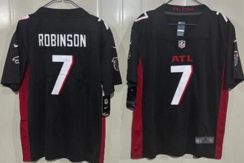 Youth Atlanta Falcons #7 Bijan Robinson Limited Black Vapor Jersey
