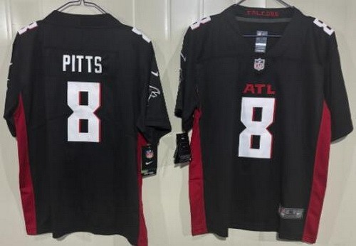 Youth Atlanta Falcons #8 Kyle Pitts Limited Black Vapor Jersey