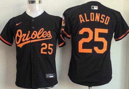 Youth Baltimore Orioles #25 Pete Alonso Black Limited Jersey