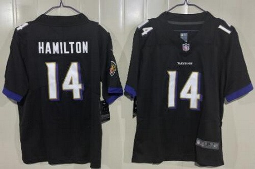 Youth Baltimore Ravens #14 Kyle Hamilton Limited Black Vapor Jersey