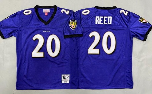 Youth Baltimore Ravens #20 Ed Reed Purple Throwback Jersey
