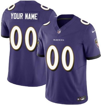 Youth Baltimore Ravens Customized Limited Purple FUSE Vapor Jersey
