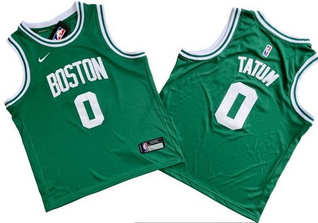 Youth Boston Celtics #0 Jayson Tatum Green Icon Swingman Jersey