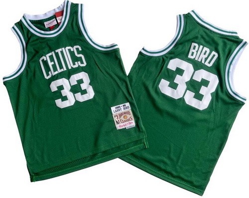 Youth Boston Celtics #33 Larry Bird Green 1985 Throwback Swingman Jersey