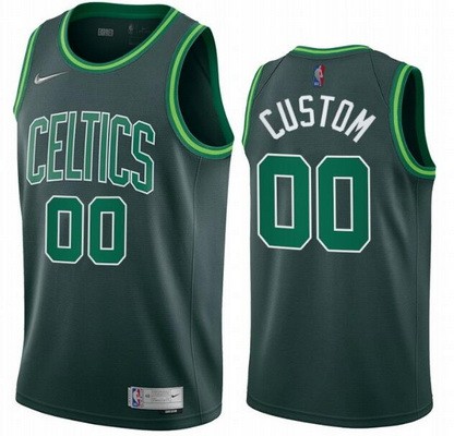 Youth Boston Celtics Customized Green 2021 Earned Stitched Swingman Jersey