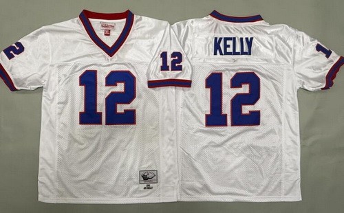 Youth Buffalo Bills #12 Jim Kelly White Throwback Jersey