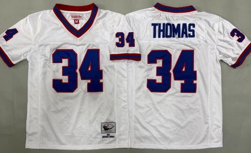 Youth Buffalo Bills #34 Thurman Thomas White 1990 Throwback Jersey
