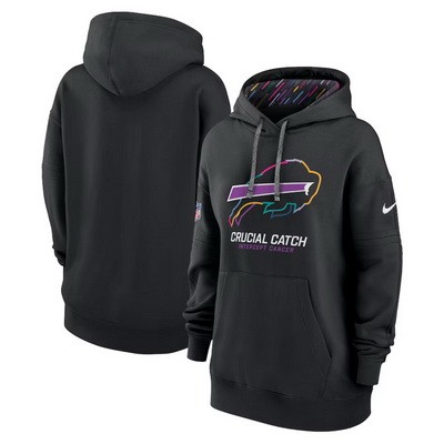 Youth Buffalo Bills Black 2024 Crucial Catch Club Pullover Hoodie