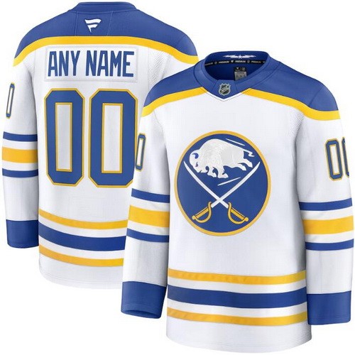 Youth Buffalo Sabres Customized White Fanatics Authentic Jersey